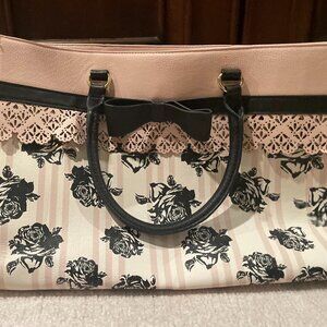 Betsey Johnson Large Floral Tote Purse